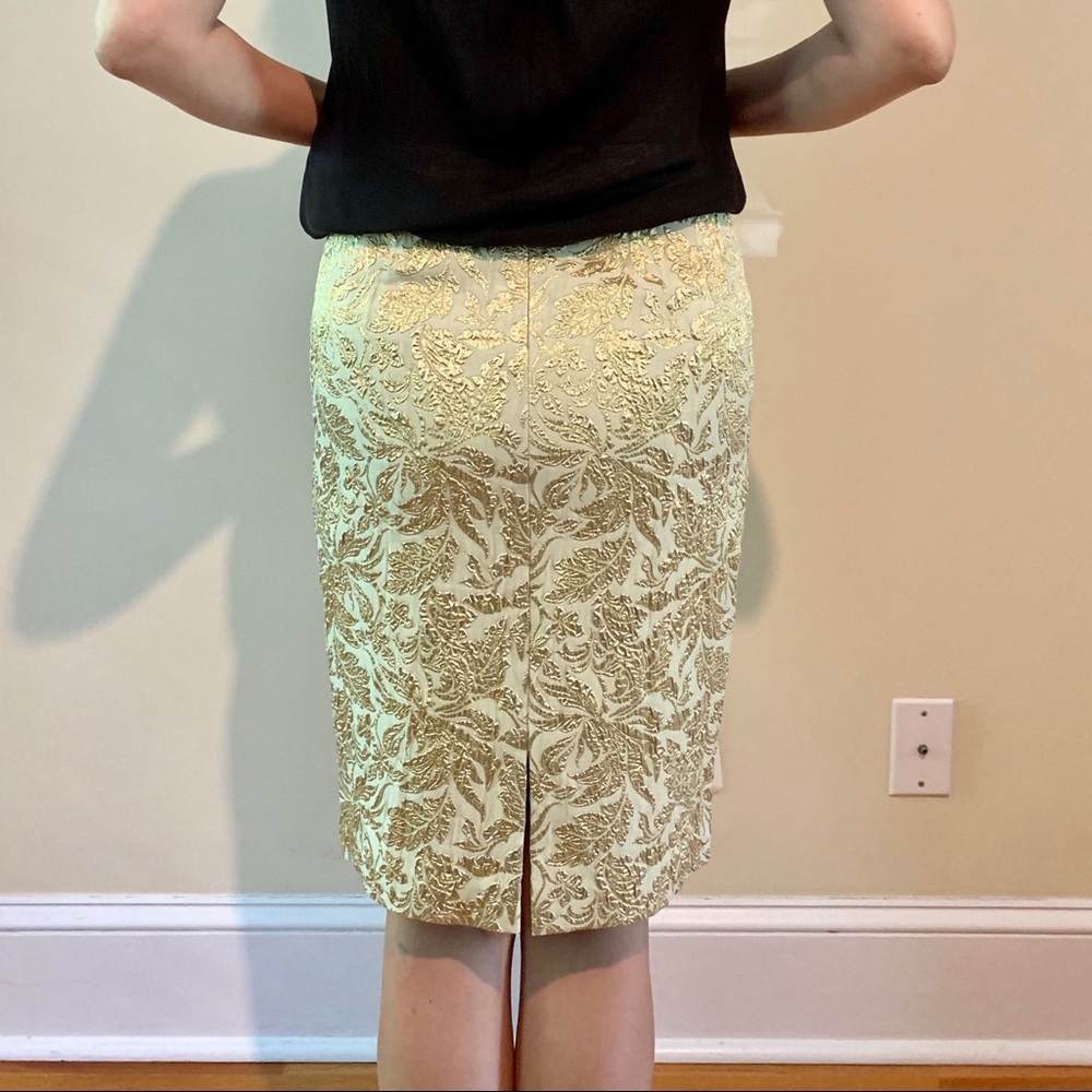 Lafayette 148 Metallic Pencil Skirt